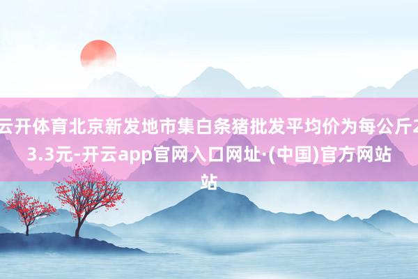 云开体育北京新发地市集白条猪批发平均价为每公斤23.3元-开云app官网入口网址·(中国)官方网站